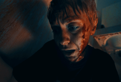 Bloody faced woman